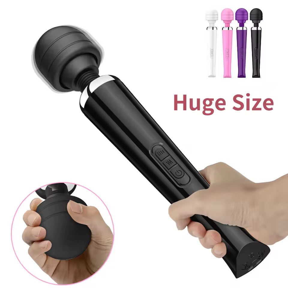 Portable Massager with 20 Vibration Speeds, Flexible Neck, Soft Silicone Tip