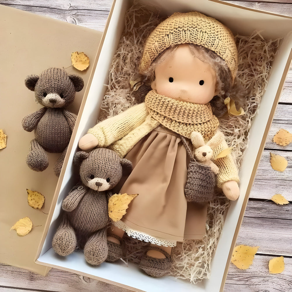 Charming Fabric Doll Toy for Creative Play in Elegant Packaging