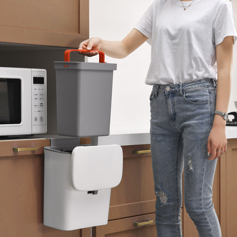 Space-Saving Kitchen Waste Bin with Easy-Access Lid