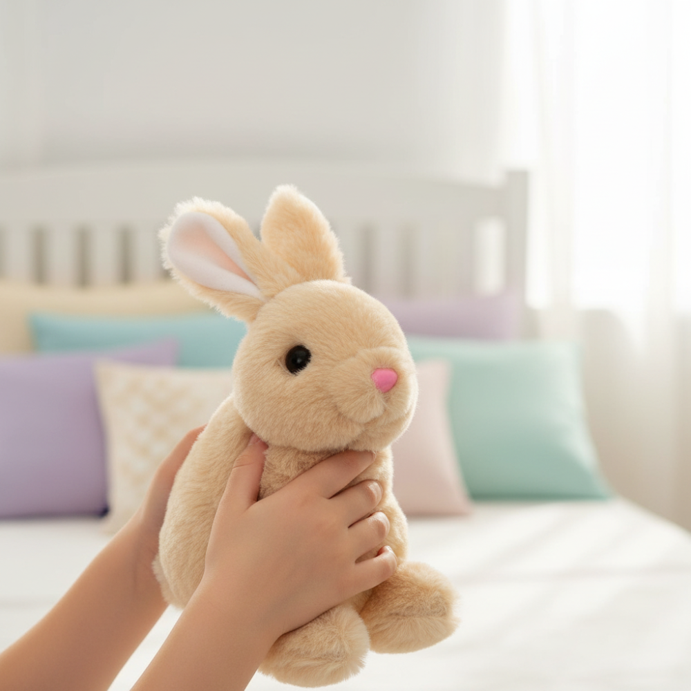Engaging Plush Bunny Toy with Lively Movements for Kids