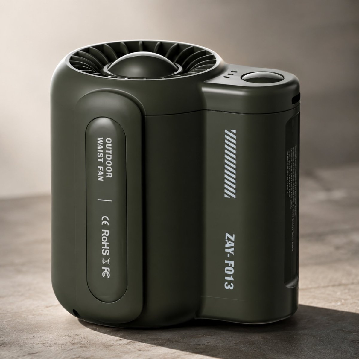 Portable Clip-On Waist Fan with Turbine Airflow and 4500mAh Battery