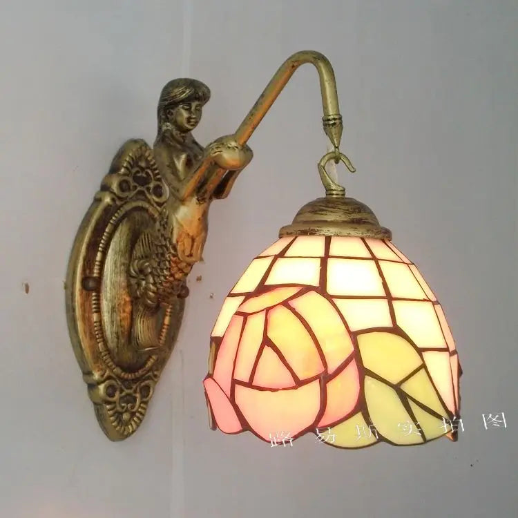 Enchanting Mermaid Glass LED Wall Light for Home Decor