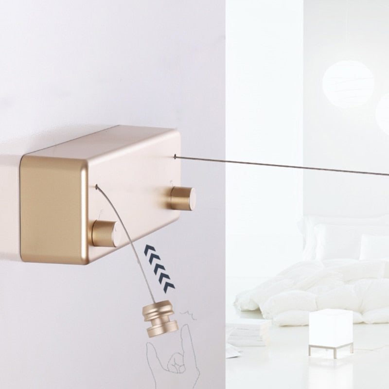 Taavita Wall Mounted Dual Retractable Clothes Line for Small Living Spaces