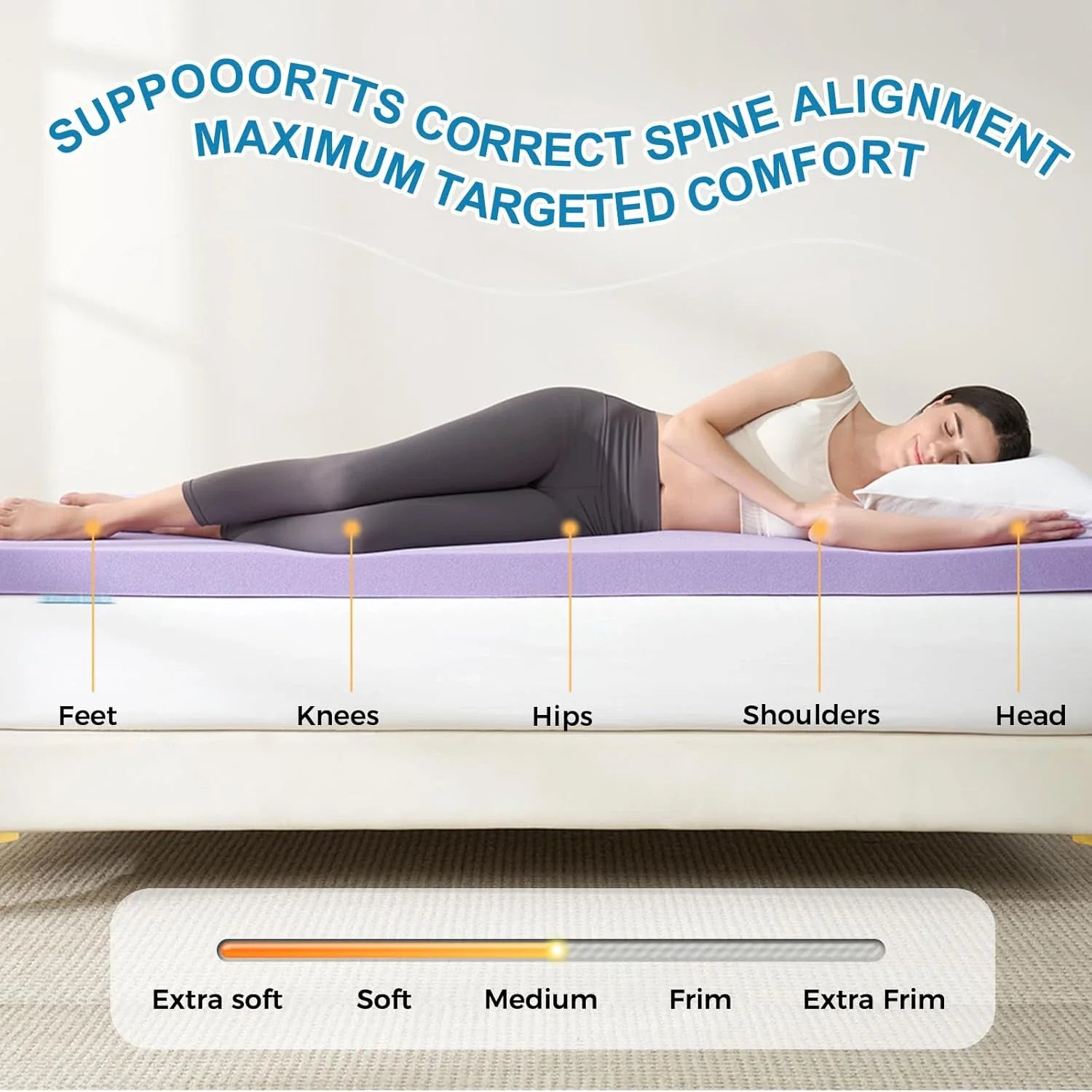 Gel-Infused Mattress Topper in All Sizes with Cooling Feature for Better Sleep