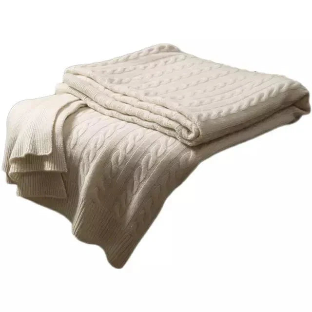 Taavita Knitted Blanket – Cream – Luxurious and Soft