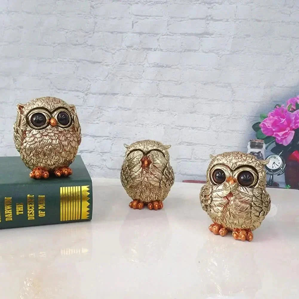 Elegant Artisan Owl Figurine - Handcrafted Home Accent