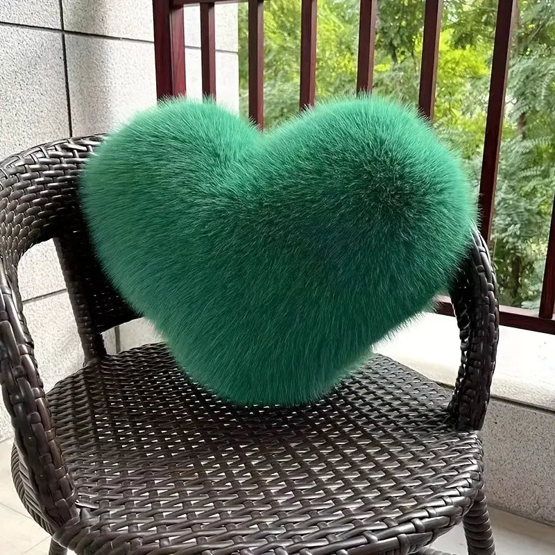Cozy Love Shape Plush Cushion – Ideal Decorative Accent for Home