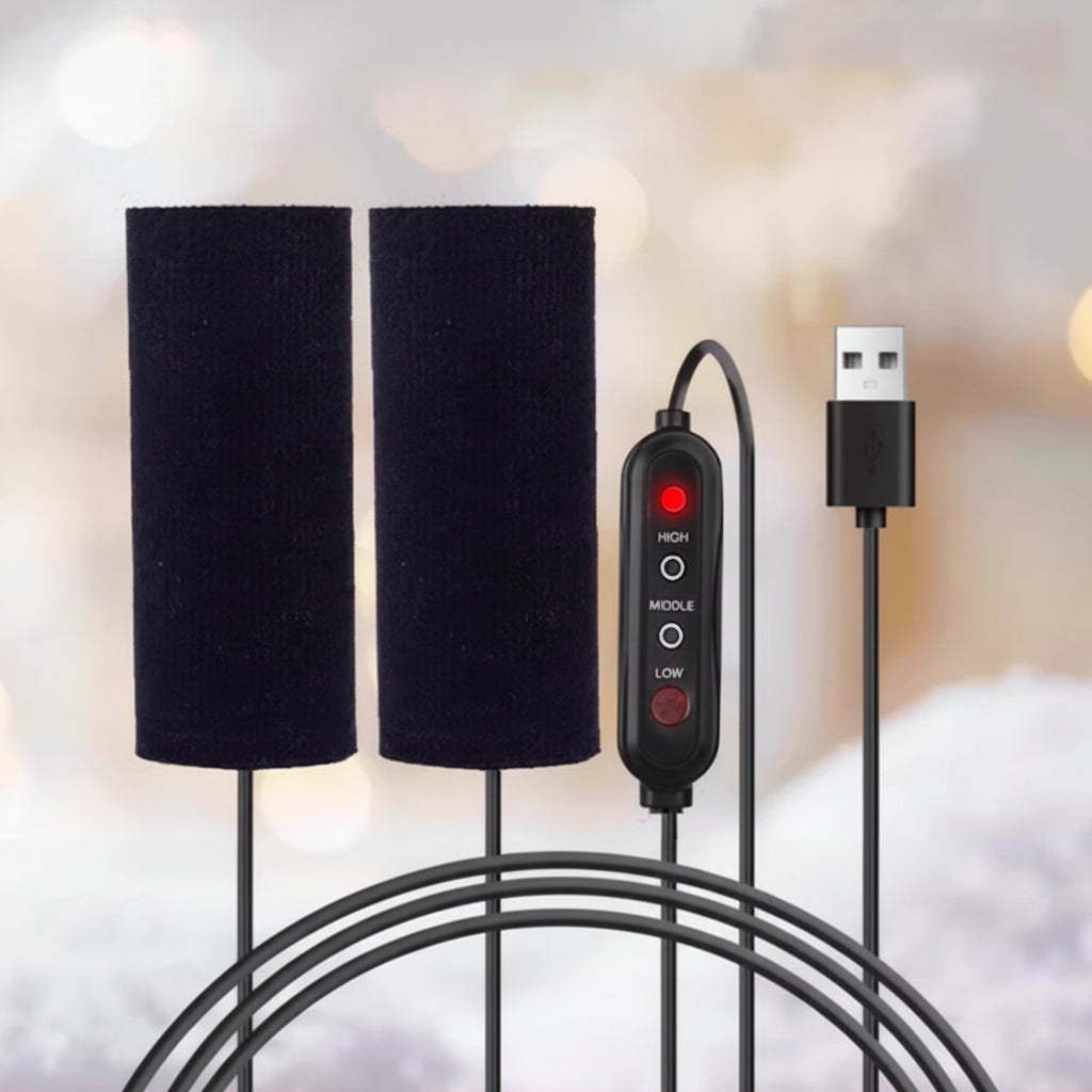Heated Handlebar Grips with USB Power & Adjustable Warmth