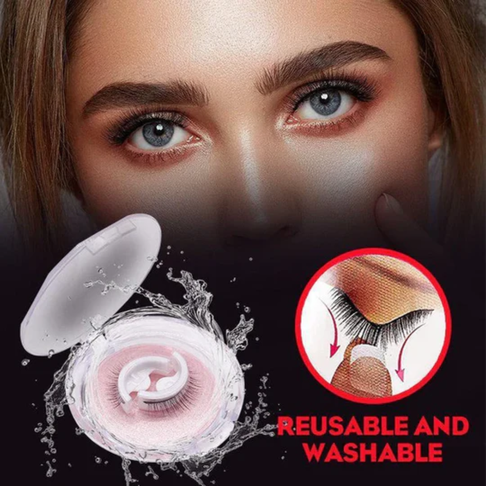 Easy Application Reusable Adhesive False Eyelashes for Makeup