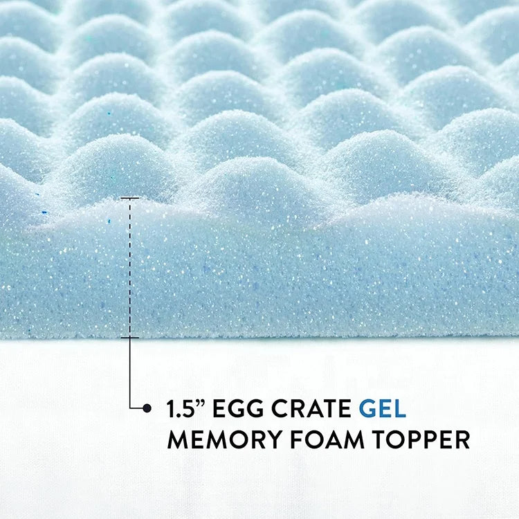 Memory Foam Mattress Topper with Gel Infusion – Pressure Relief Design
