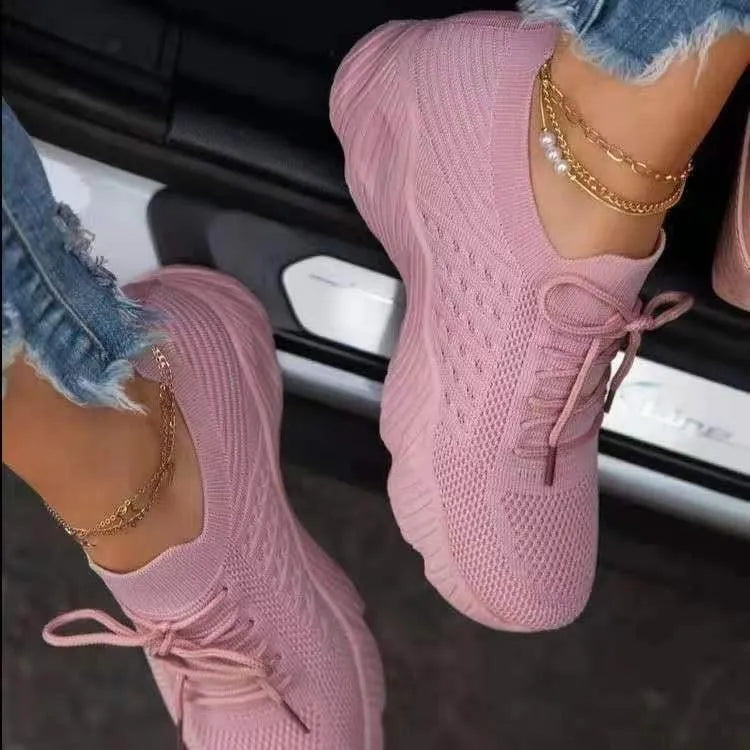 Women's Orthopedic Running Shoes | Breathable Knit Mesh | Slip-Resistant Rubber Sole | Foot Pain Relief & Posture Support
