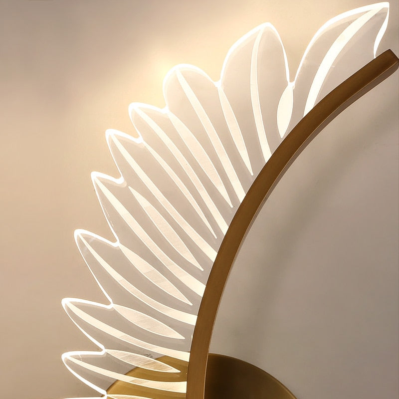 Design Wall Lamps Interior with Golden Angel Wings by Taavita