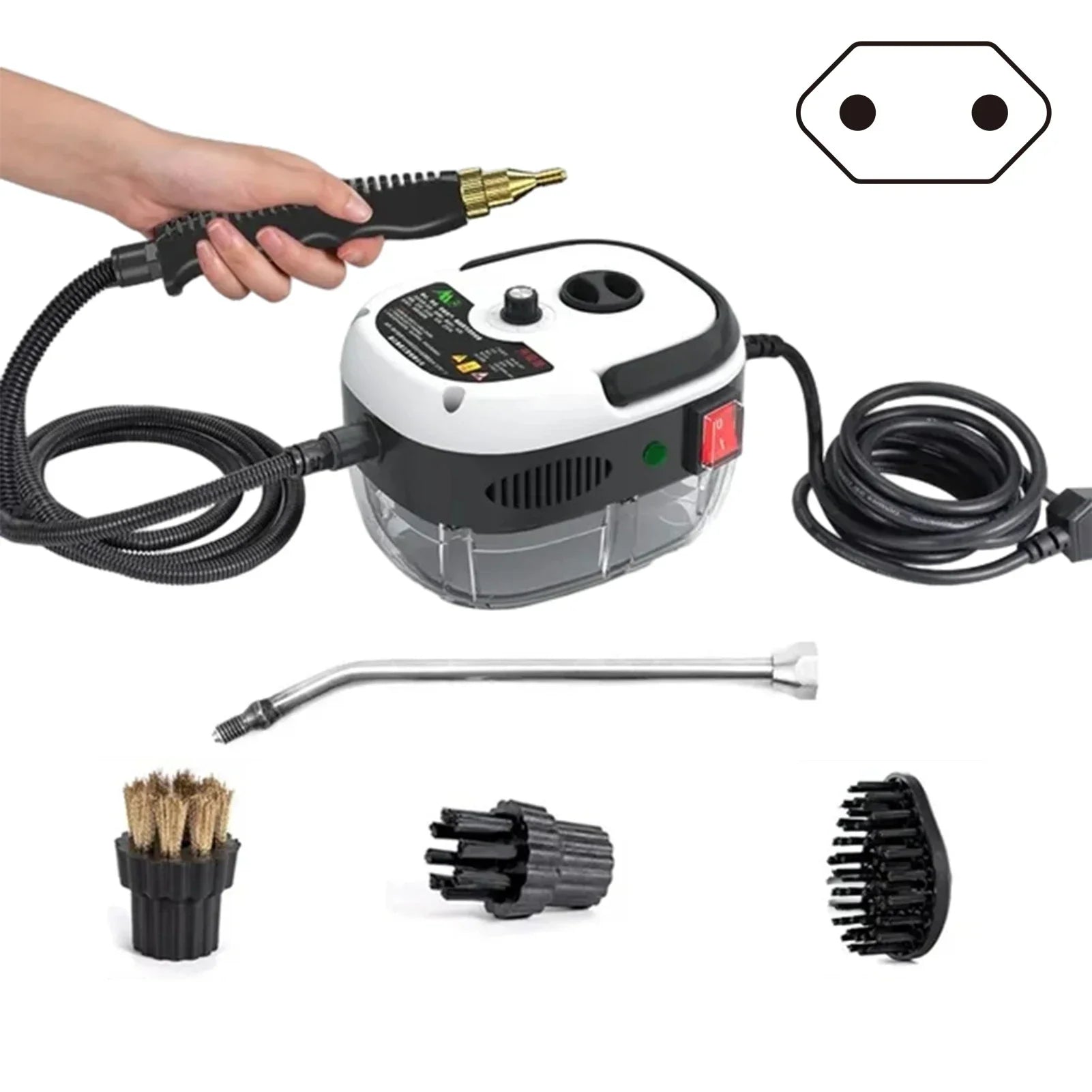 2500W High-Pressure Steam Cleaner with 6 Settings for Eco-Friendly Home Use