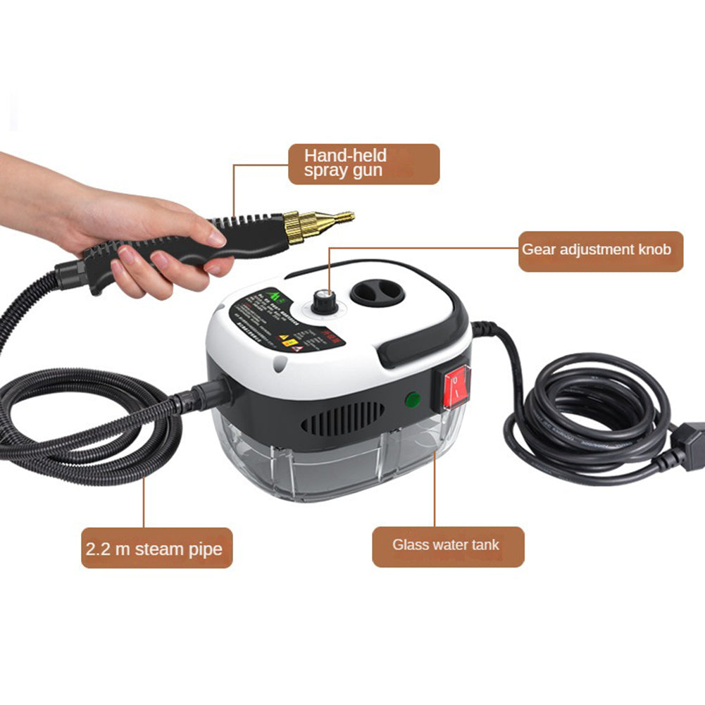 2500W High-Pressure Steam Cleaner with 6 Settings for Eco-Friendly Home Use