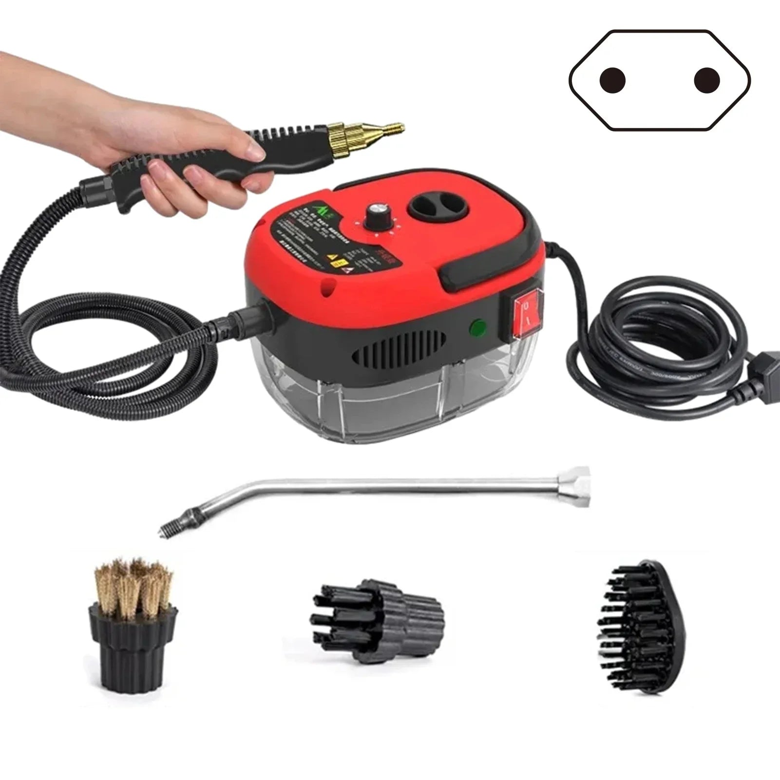 2500W High-Pressure Steam Cleaner with 6 Settings for Eco-Friendly Home Use