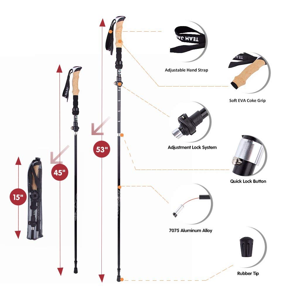 Telescopic Walking Stick for Hiking – Lightweight Design with Adjustable Length