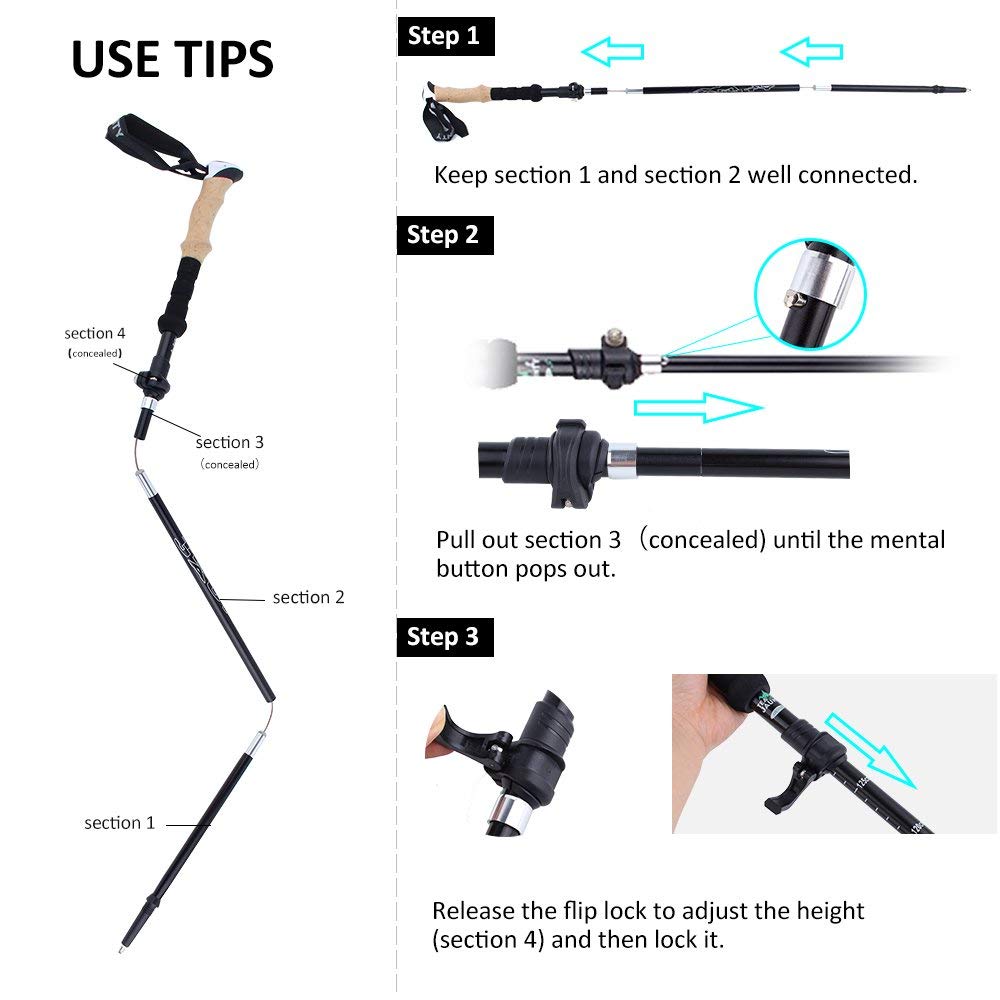 Telescopic Walking Stick for Hiking – Lightweight Design with Adjustable Length