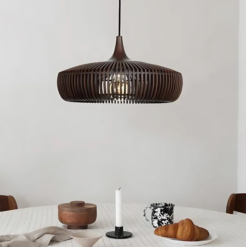 Ceiling Pendant Light in Solid Wood – Japandi Style for Cozy Atmosphere