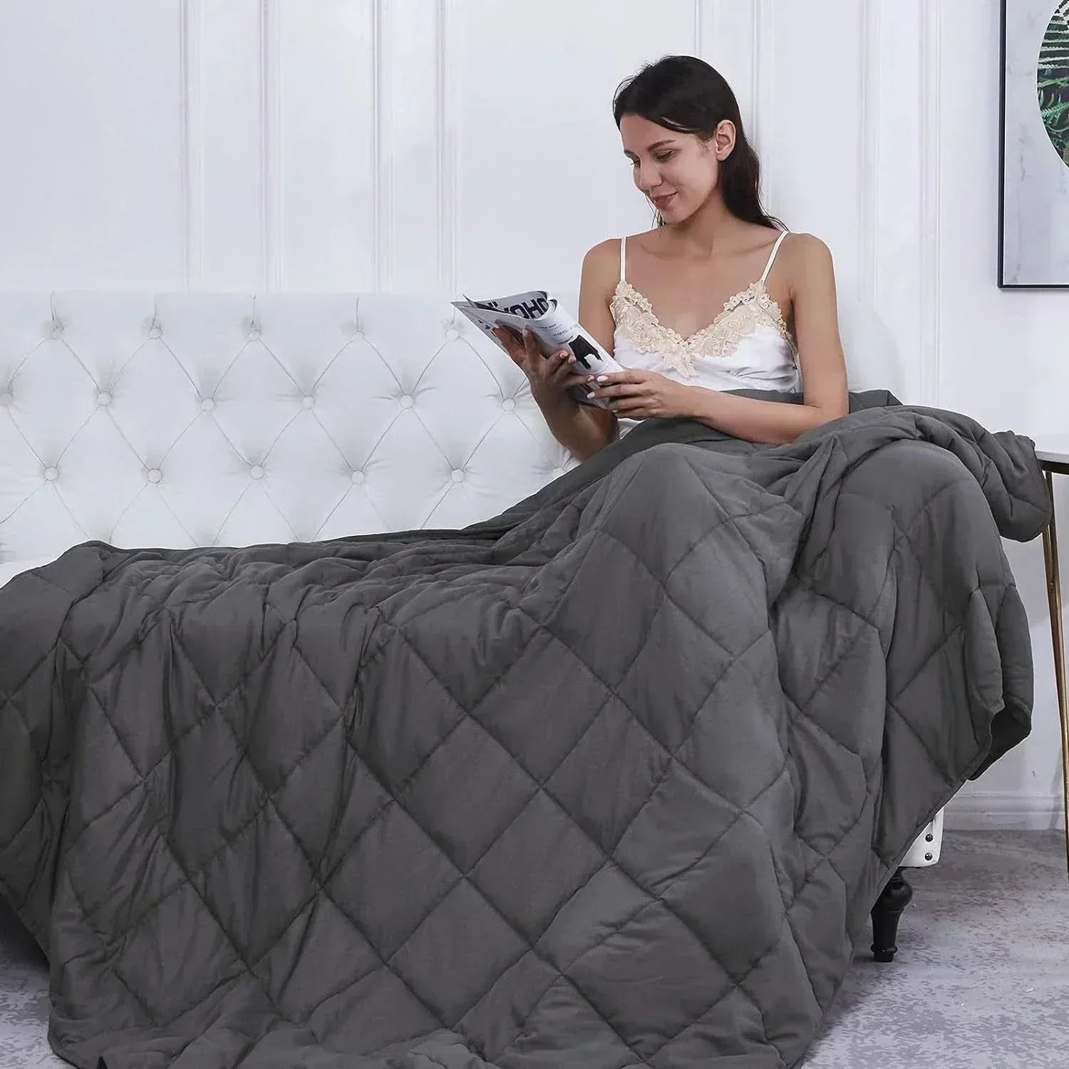 CloudNest Cotton Weighted Blanket for Ultimate Sleep Comfort