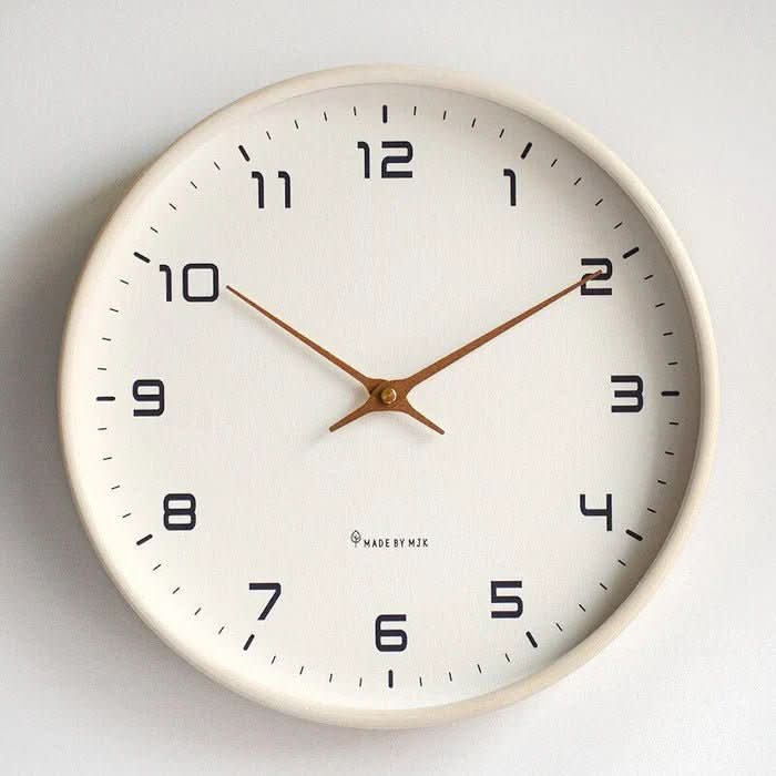 TimberCraft Modern Solid Wood Wall Clock in Earthy Tones