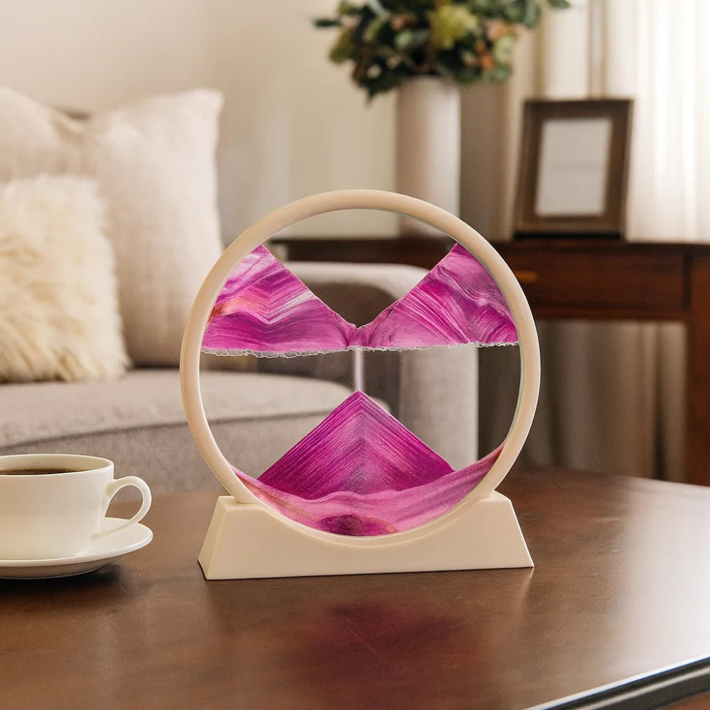 Serene Sand Flow Art Glass Sculpture for Home & Office