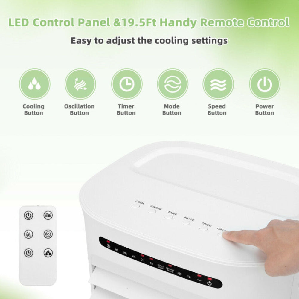 Portable Air Cooler Fan with 4-in-1 Features and Adjustable Airflow