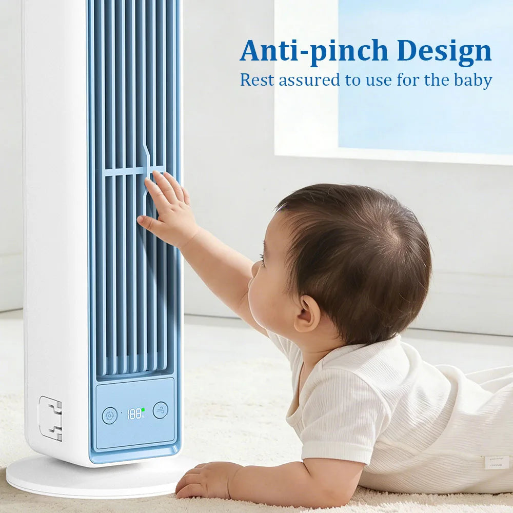 Compact Portable Fan with Air Conditioning | 3600mAh Battery | Remote | Adjustable Speed
