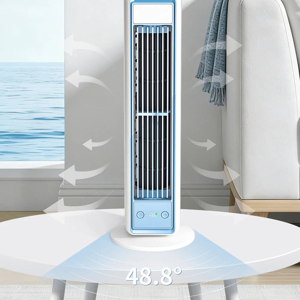 Compact Portable Fan with Air Conditioning | 3600mAh Battery | Remote | Adjustable Speed