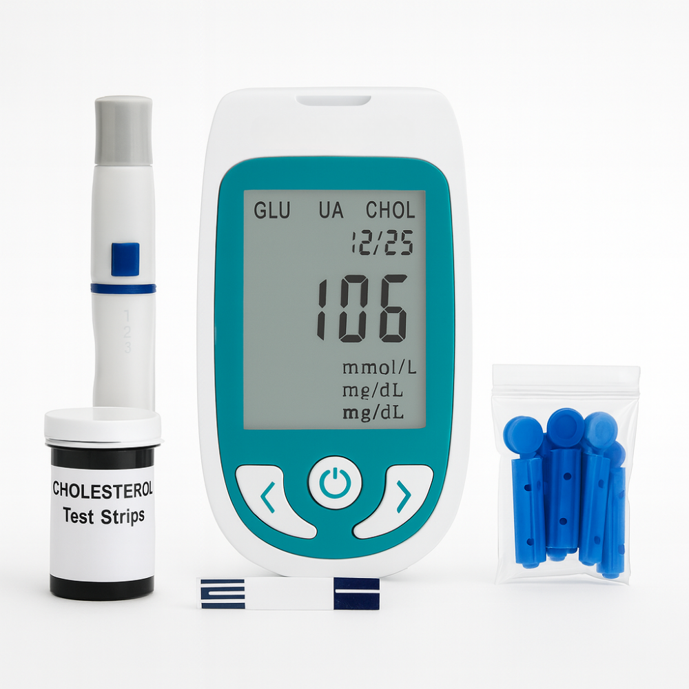 Smart Health Monitor for Glucose and Cholesterol Testing