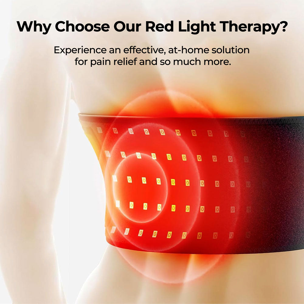 Portable Electric Therapy Pad with Red and Near-Infrared Light for Pain Relief