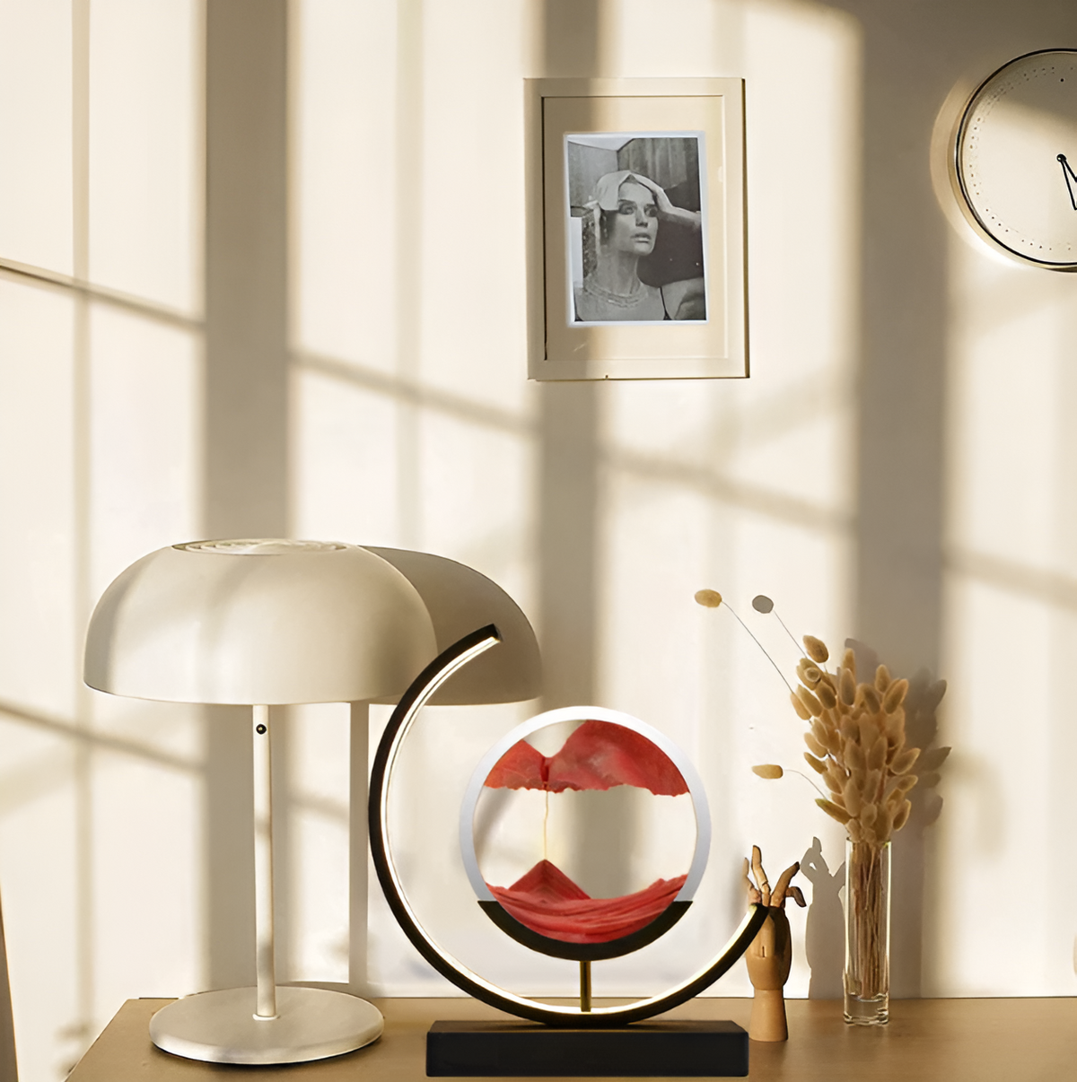 Serene Sands Illuminating Lamp with Remote and Adjustable Light