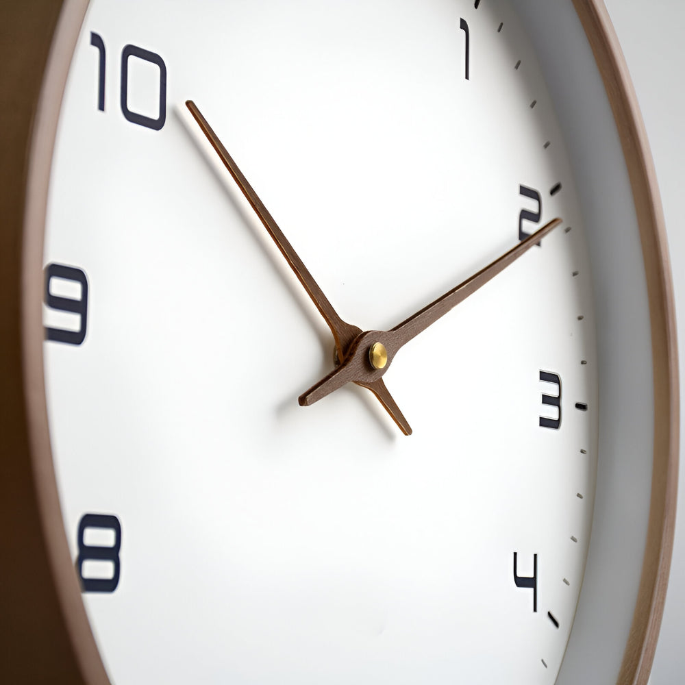 Elegant Natural Wood Wall Clock for Tranquil Spaces