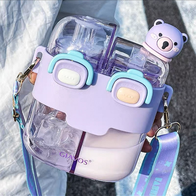 Kids Water Bottle with Double-Bin Design – Eco-Friendly Hydration