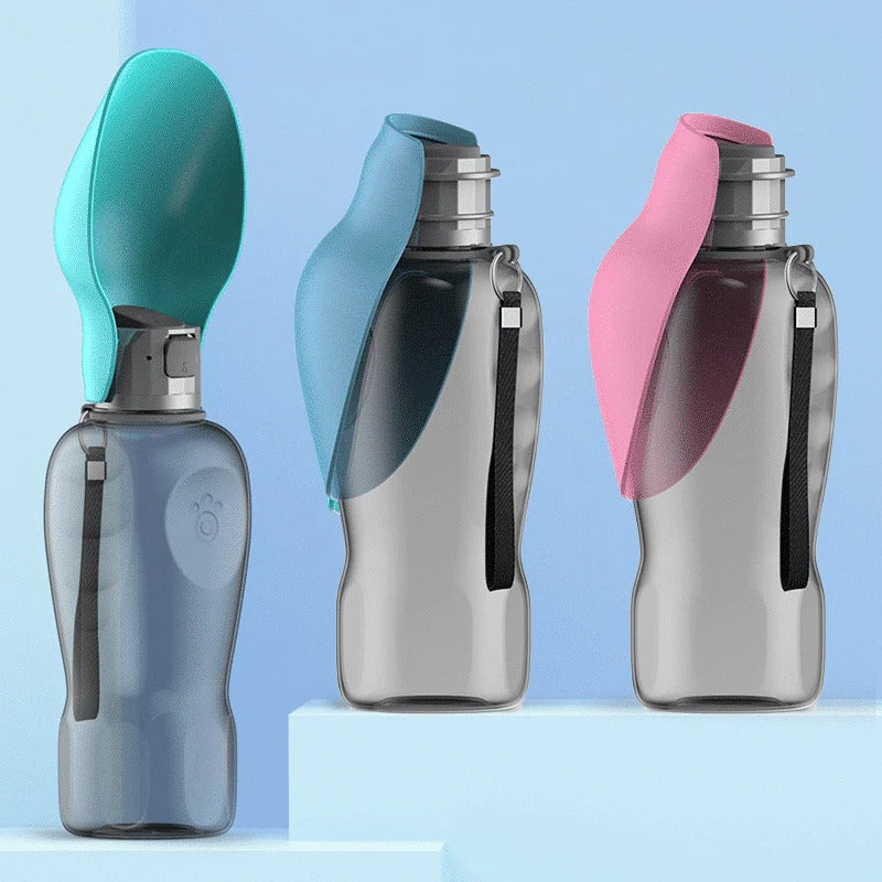 Portable Dog Water Bottle with Collapsible Bowl for Easy Hydration