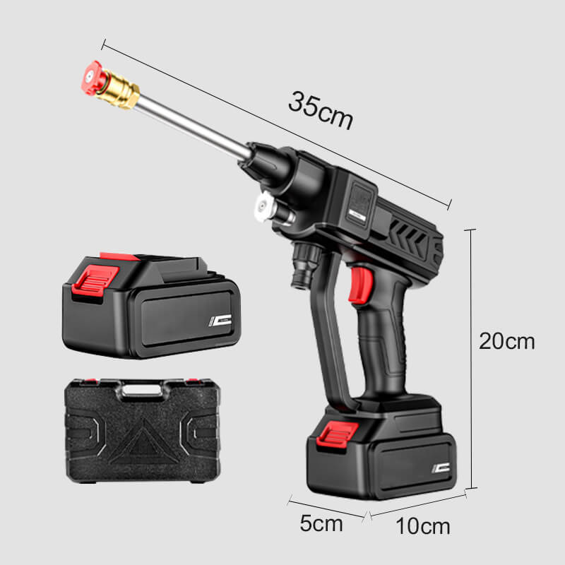 Lightweight Cordless Washer - 30 Bar Pressure, 3-in-1 Nozzle, 35000mAh Battery, 160 Min Runtime
