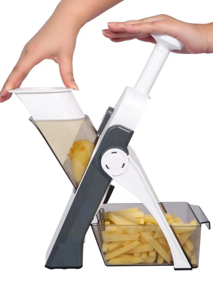 Adjustable Thickness Kitchen Slicer with Collection Container