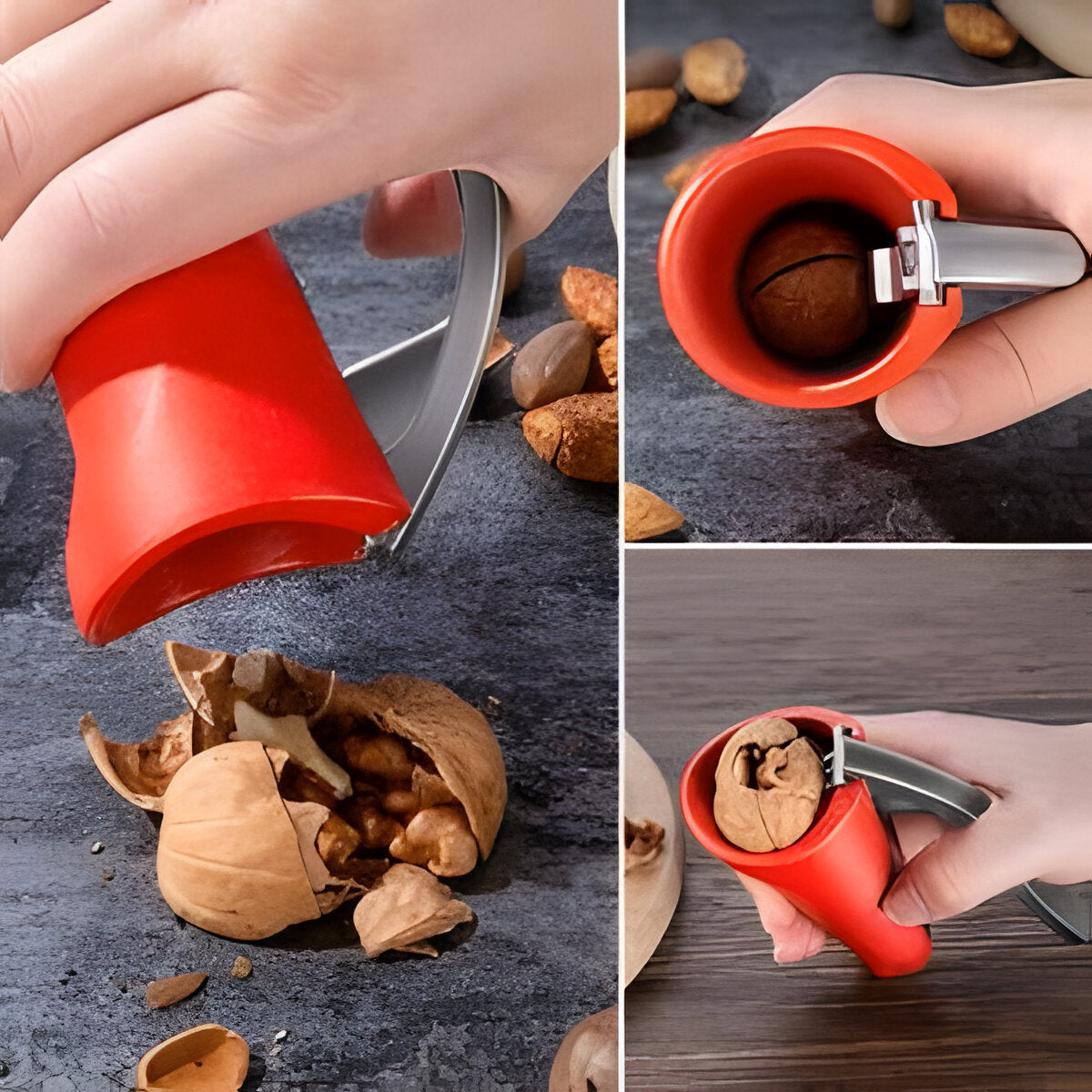 Lever-Activated Ergonomic Nut Cracker Tool