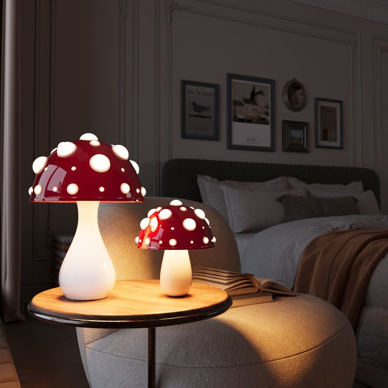 Mushroom-Inspired LED Table Lamp for Cozy Modern Spaces