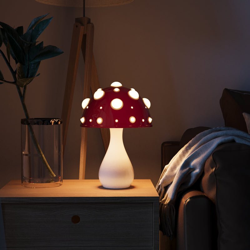 Mushroom-Inspired LED Table Lamp for Cozy Modern Spaces