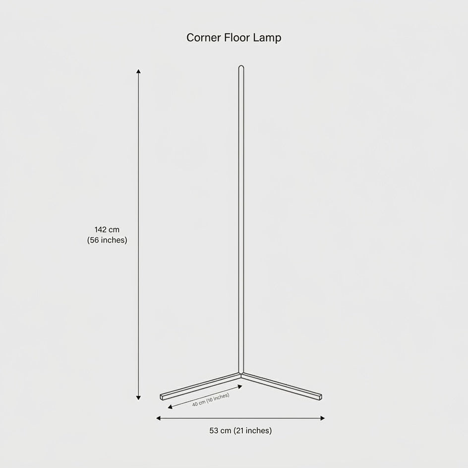 Smart RGB Corner Floor Lamp with Dimmable LED – App & Remote Control Options