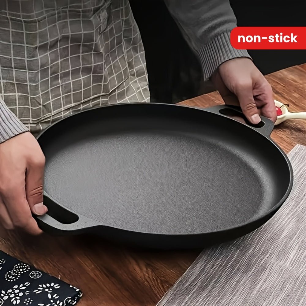 Balanced Double Handle Nonstick Cast Iron Griddle Pan