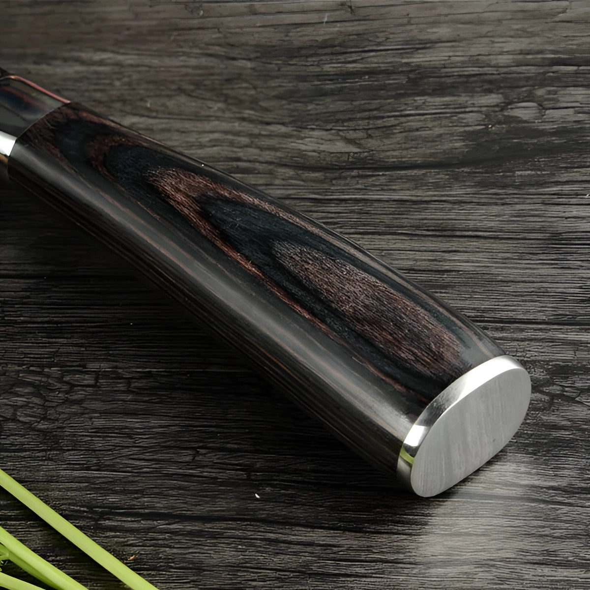 High-Carbon Stainless Steel Knife Set with Ergonomic Wooden Handles