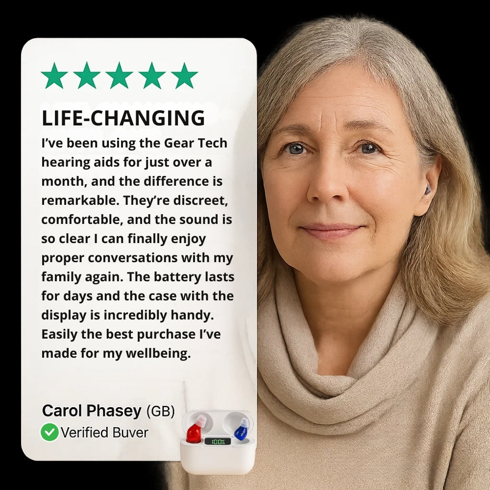 Rechargeable In-Ear Hearing Aids - Comfortable Fit for Clear Audio