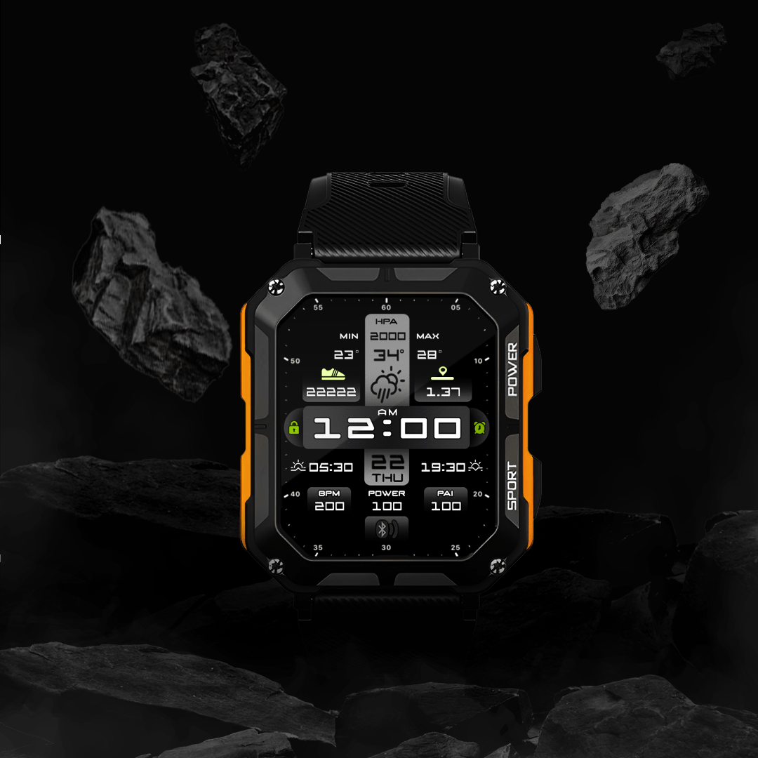 Durable Smartwatch with IP68 & 10ATM Rating | Heart Rate & Blood Oxygen Monitor | 70+ Sports Modes | 10 to 18 Days Battery Life