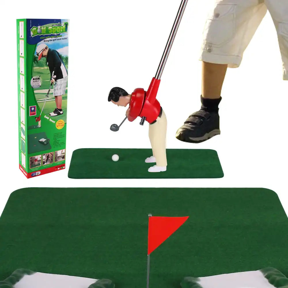 5-Piece Golf Club Set for Home Practice with Putting Mat and Accessories