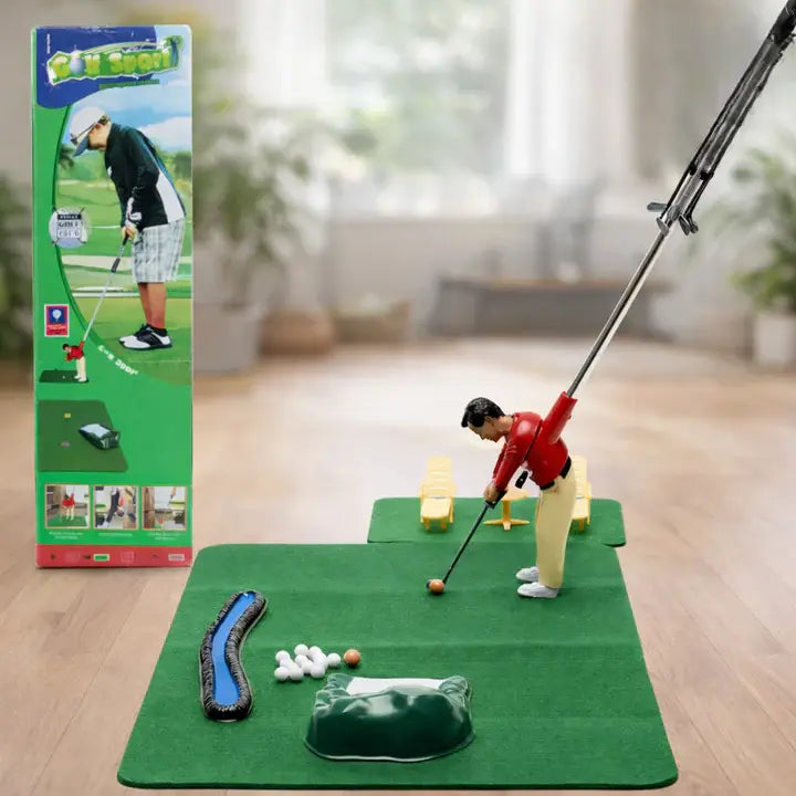 Complete Mini Golf Set for Indoor Fun with Adjustable Course Design