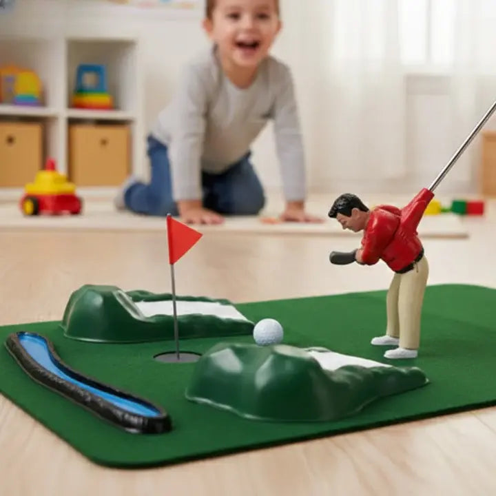 Complete Mini Golf Set for Indoor Fun with Adjustable Course Design