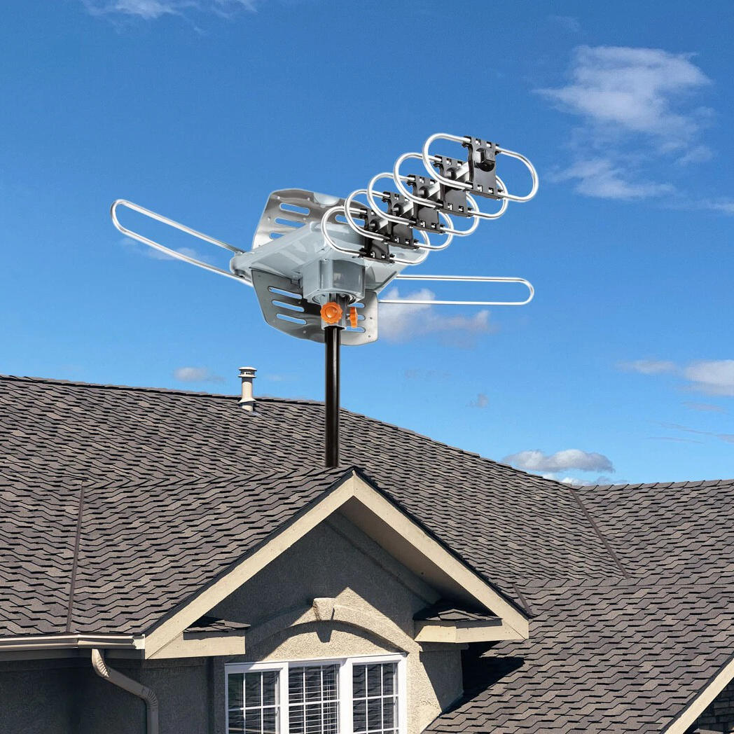 360-Degree Motorized TV Antenna with Remote Control for Clear Reception