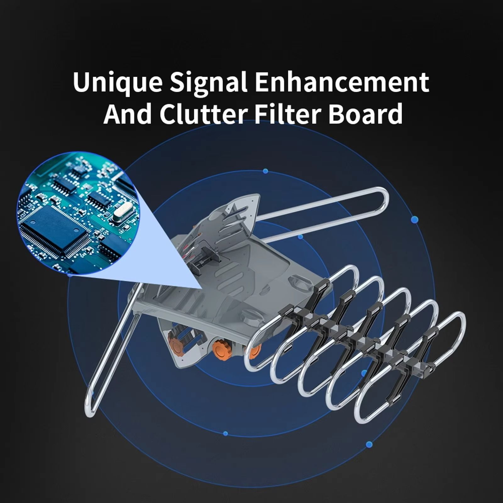 360-Degree Motorized TV Antenna with Remote Control for Clear Reception