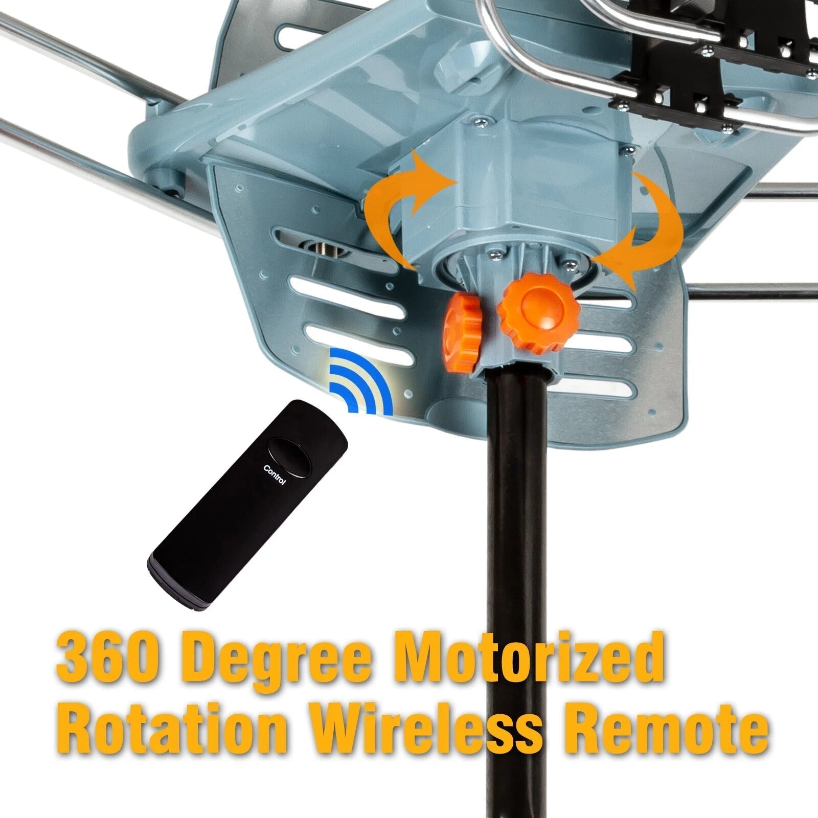360-Degree Motorized TV Antenna with Remote Control for Clear Reception